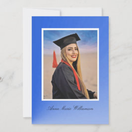 Anúncio de Graduação com Gradiente Azul Moderno