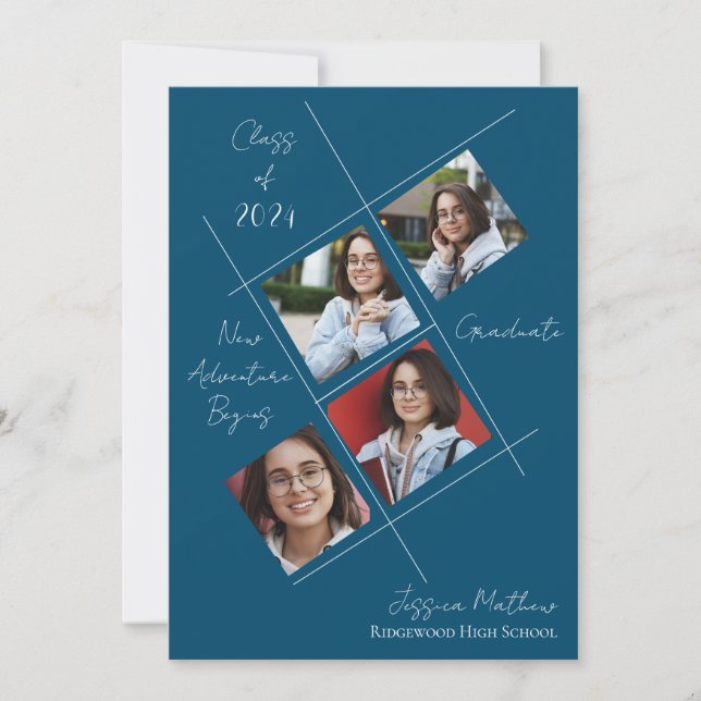 Anúncio de Graduação com Múltiplas Fotos da Turma  (Frente)