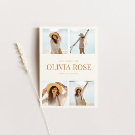 Anúncio de graduação com quatro fotos