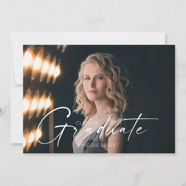 Anúncio de graduação com script moderno 2023 (Frente)