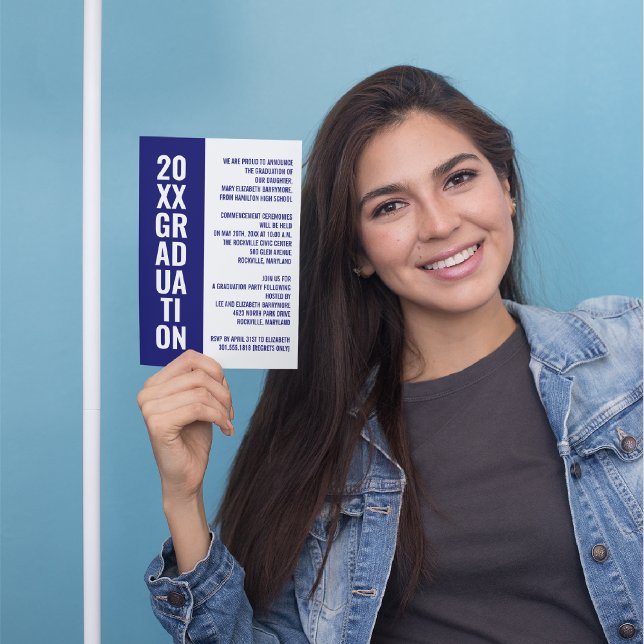 Anúncio de graduação/Convite de festas [Azul] (Criador carregado)