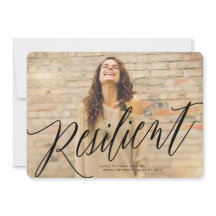 Anúncio de Graduação Cursiva Resiliente