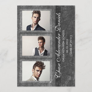 Anúncio de Graduação da Cinza Grunge 2016