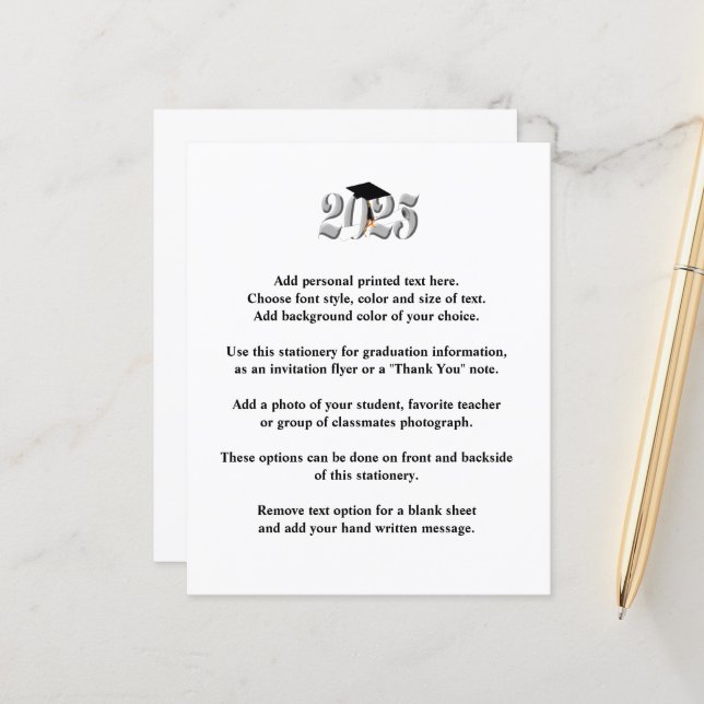 Anúncio de Graduação da Classe Prata de 2025 (Frente/Verso In Situ)