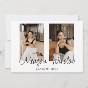 Anúncio de Graduação da Colagem de Fotos Elegante