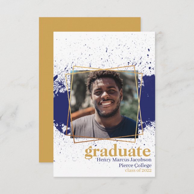 Anúncio de Graduação da Divisão Funky e marinho (Frente/Verso)