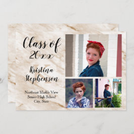 Anúncio de Graduação da Escola de Foto Tan Marble 