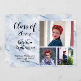 Anúncio de Graduação da Faculdade de Foto Blue Mar