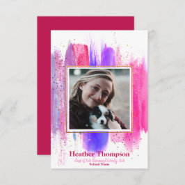 Anúncio de Graduação da Literatura Rosa e Roxo