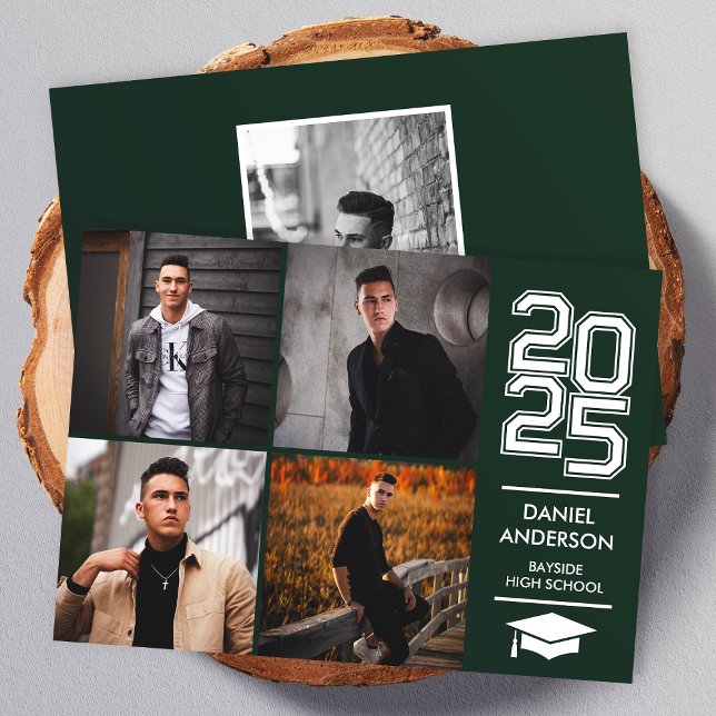 Anúncio de Graduação da Mod Varsity Foto Quadrada  (Criador carregado)