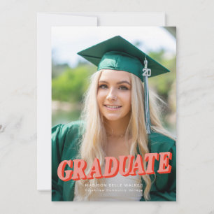 Anúncio de Graduação da Tipografia Retro Peach