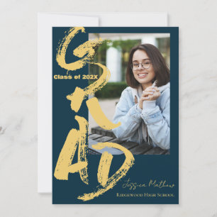 Anúncio de Graduação da Turma de 2025 Foto Azul