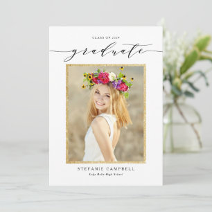 Anúncio de Graduação da Turma de 2026 em Letra Cap