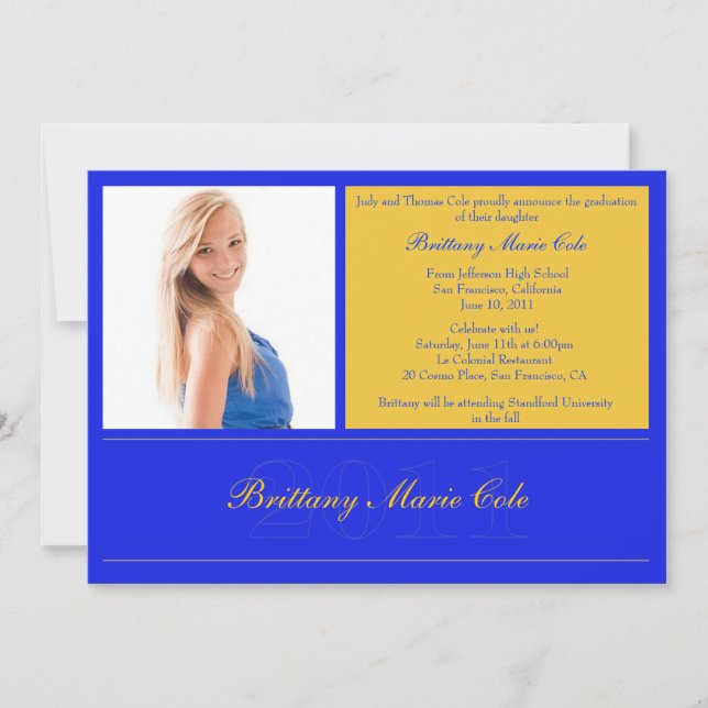 Anúncio de graduação de 2011 (Frente)