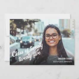 Anúncio de graduação de 2025 com fotografia