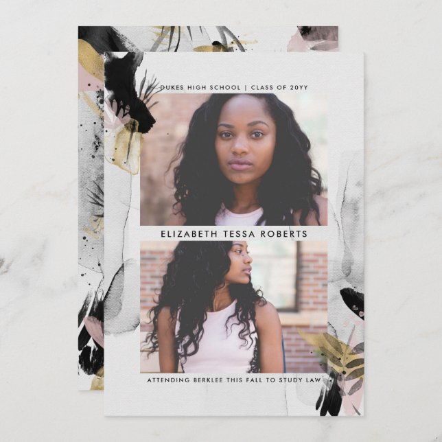 Anúncio de Graduação de Abstrato de Transição (Frente/Verso)