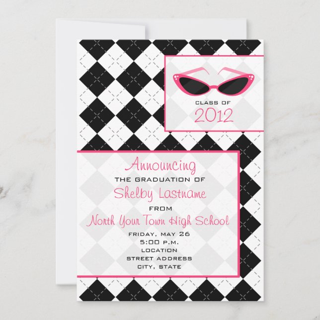 Anúncio de graduação de Argyle & Sunglass 2012 (Frente)
