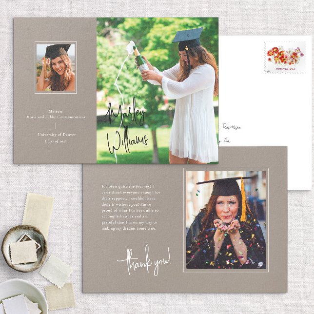 Anúncio de Graduação de Assinatura do Chic Taupe (Criador carregado)