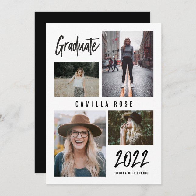 Anúncio de Graduação de Assinatura do formando (Frente/Verso)