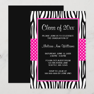 Anúncio de Graduação de Bolinhas Rosa-Quente Ze