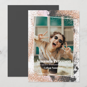 Anúncio de Graduação de Confetti Dourada Elegan