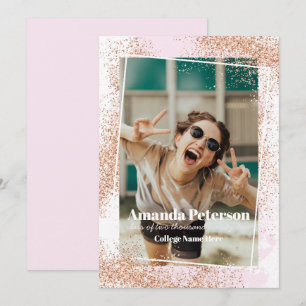 Anúncio de Graduação de Confetti Dourada Elegan