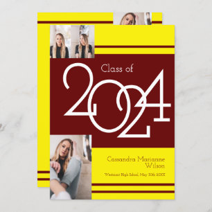 Anúncio de Graduação de Cor da Escola Amarela Maro