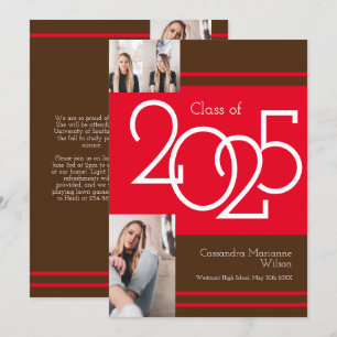 Anúncio de Graduação de Cores na Escola Vermelh