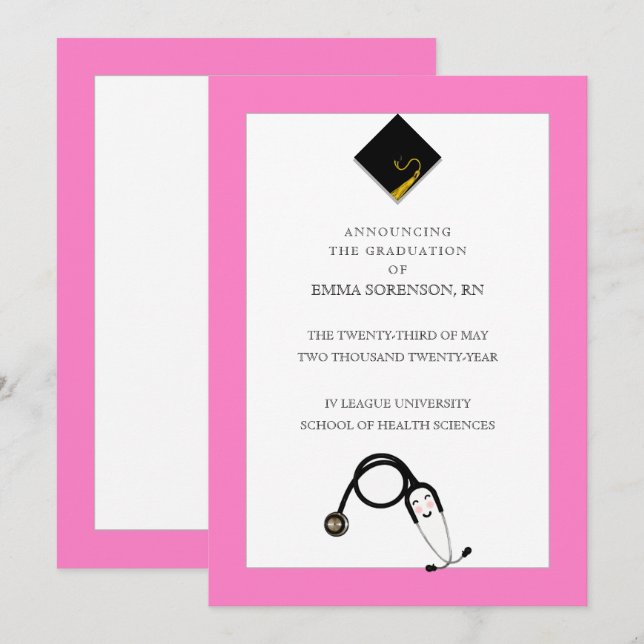 Anúncio de Graduação de Enfermeiros (Frente/Verso)