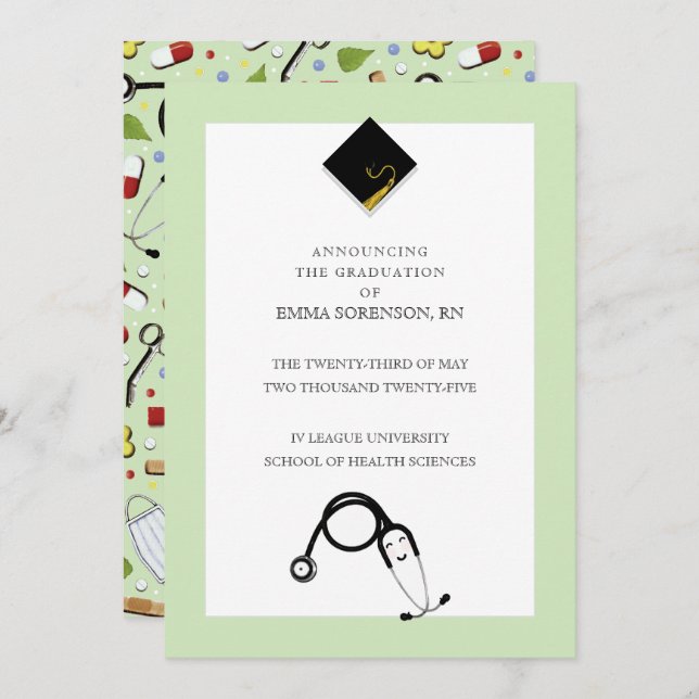 Anúncio de Graduação de Enfermeiros (Frente/Verso)