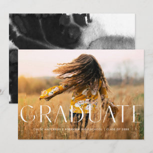 Anúncio de Graduação de Foto Branca Simples Modern