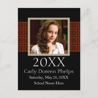 Anúncio de Graduação de Foto Branco Preto