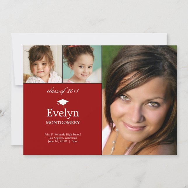 Anúncio de Graduação de Foto da Linha do Tempo 3 (Frente)