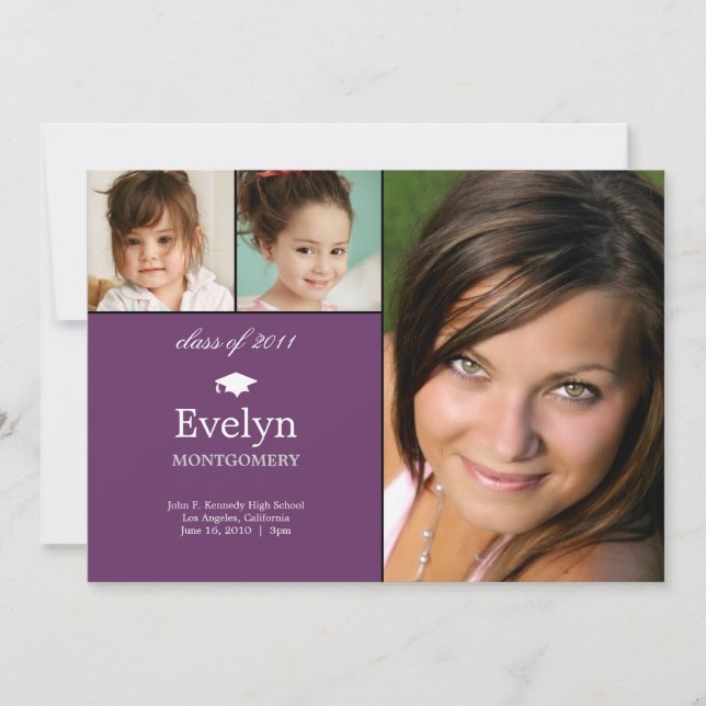 Anúncio de Graduação de Foto da Linha do Tempo 3 (Frente)