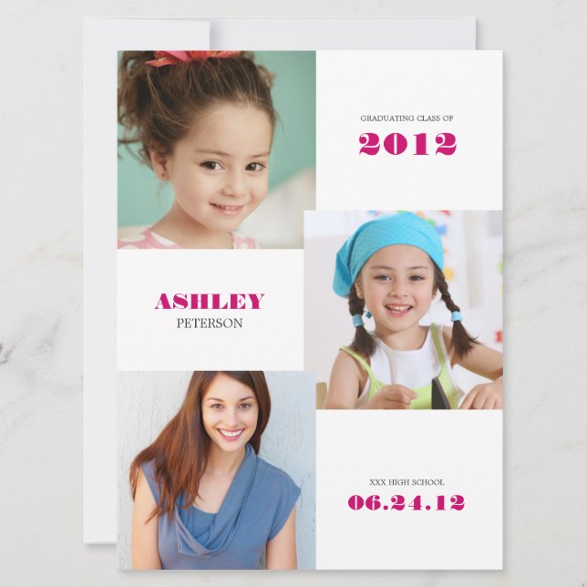 Anúncio de Graduação de Foto da Linha do Tempo XL (Frente)