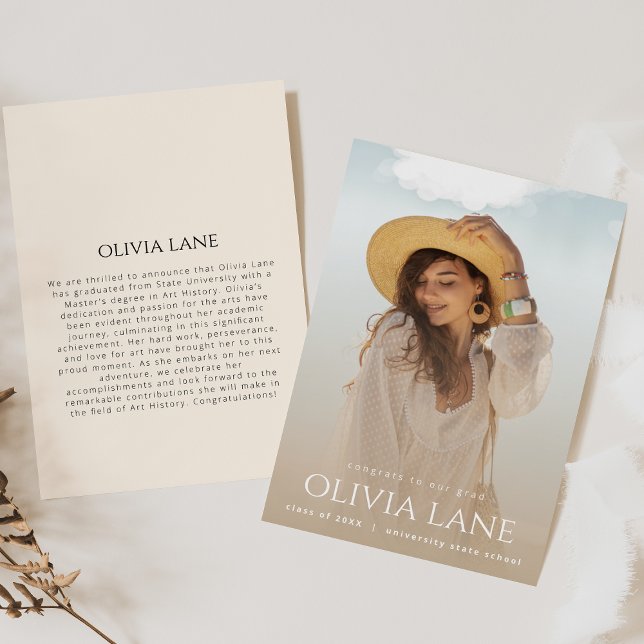 Anúncio de Graduação de Foto de Cheio Simples (Criador carregado)