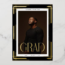 Anúncio de Graduação de Foto de FrameD Dourado Per