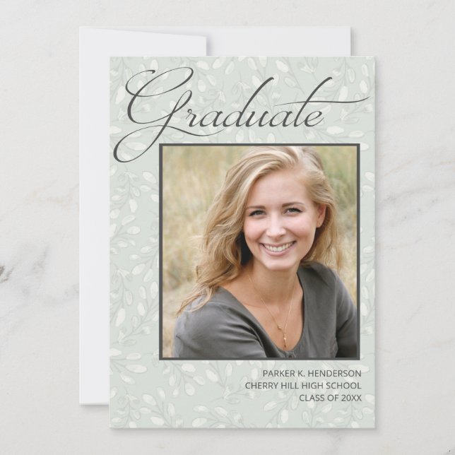 Anúncio de Graduação de Foto de Graduado Moderno (Frente)