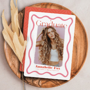 Anúncio de Graduação de Foto de Quadro de Onda Ros