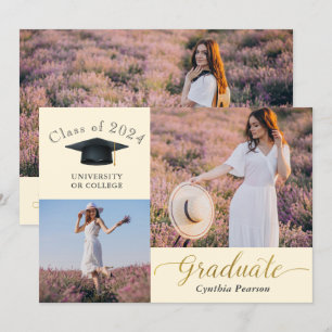 Anúncio de Graduação de Foto do Elegant Beige 3