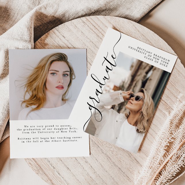 Anúncio de Graduação de Foto do Elegant Formando 2 (Criador carregado)