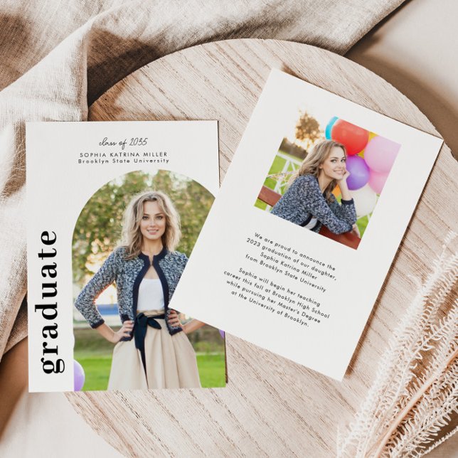 Anúncio de Graduação de Foto do Formando de Arch O (Criador carregado)