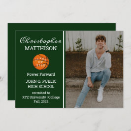 Anúncio de Graduação de Foto do Jogador de Basquet