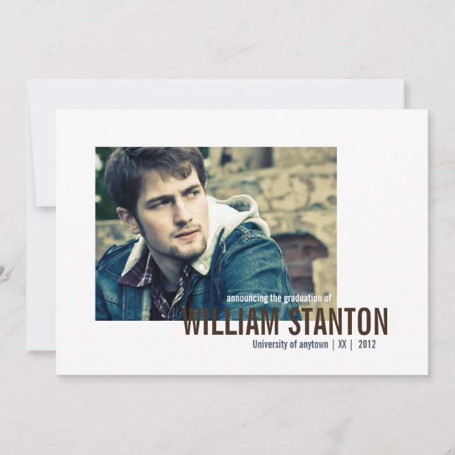 Anúncio de Graduação de Foto do Mod 2 (Frente)