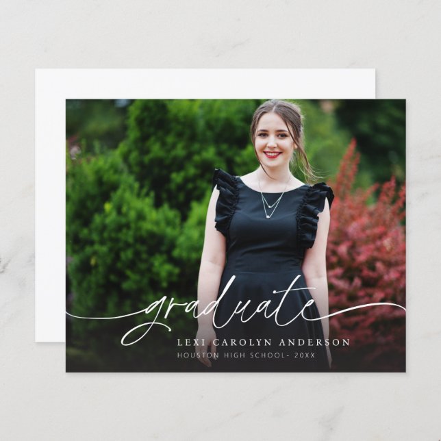 Anúncio de Graduação de Foto do MOD de Orçamento e (Frente/Verso)