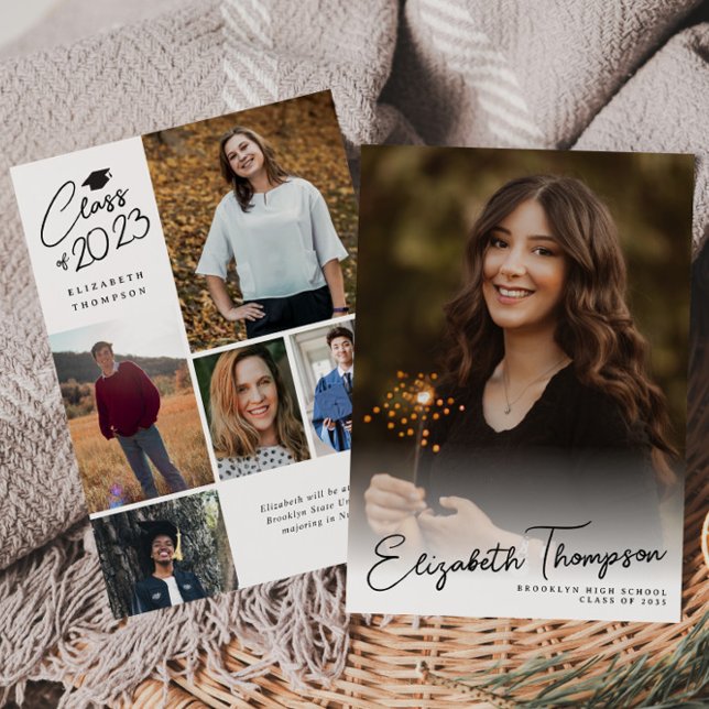 Anúncio de Graduação de Foto do Nome do Script de  (Criador carregado)