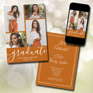 Anúncio de Graduação de Foto do Script Moderno 