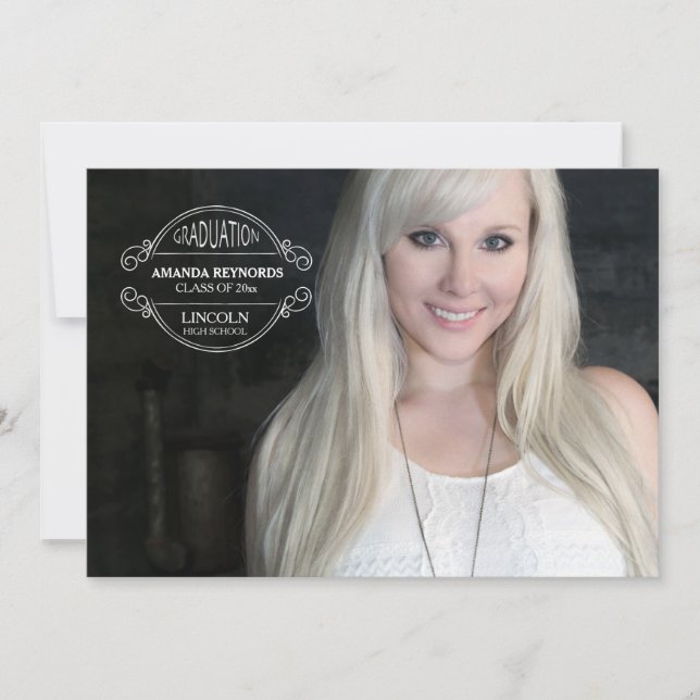 Anúncio de Graduação de Foto do Selo de Graduação (Frente)