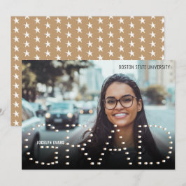 Anúncio de Graduação de Foto Dourada Moderna 2025