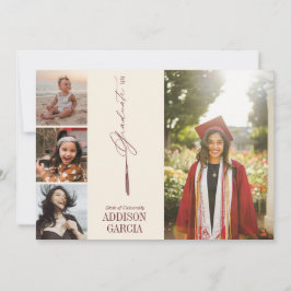 Anúncio de Graduação de Foto Elegante Tassel